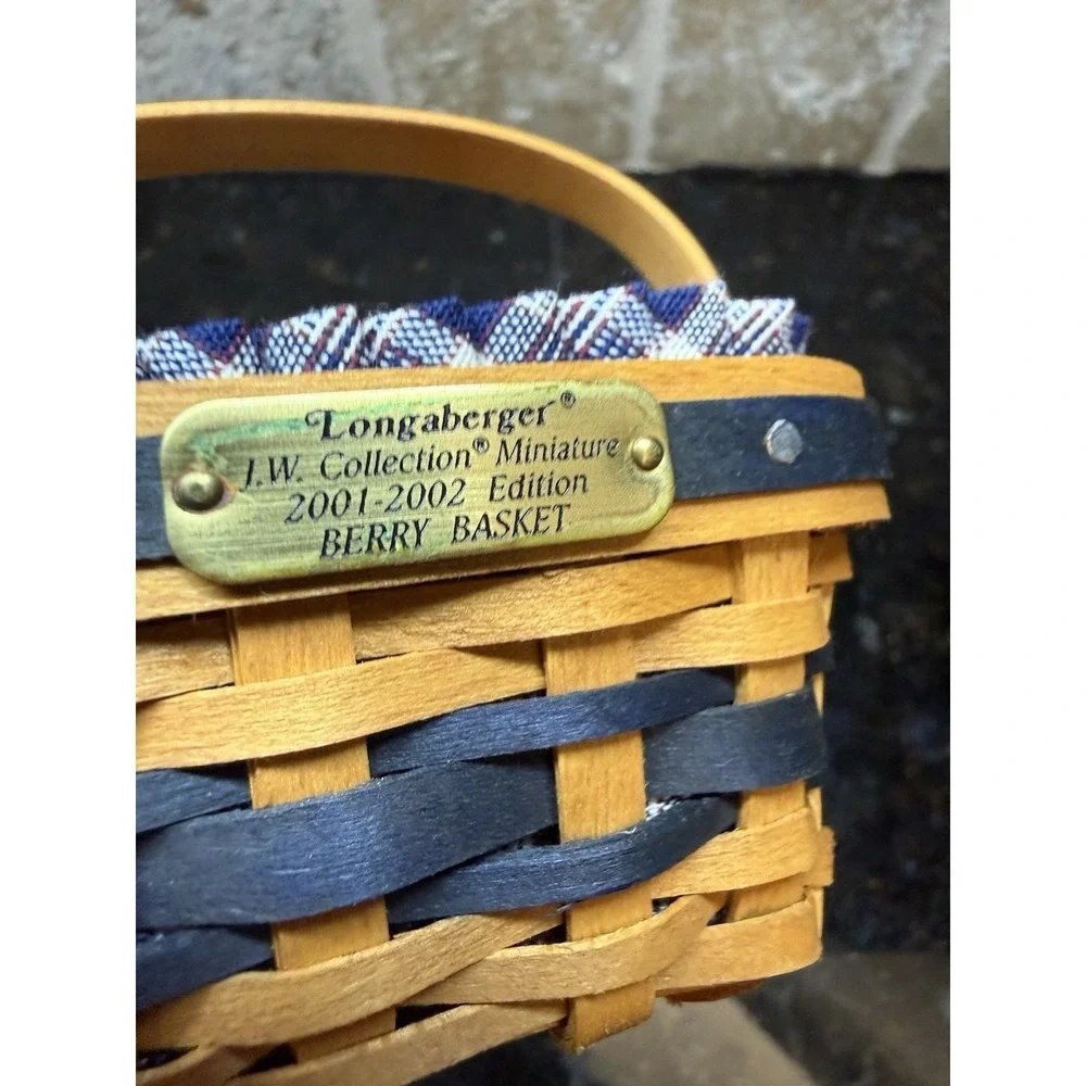 Longaberger Collectors Club JW Miniature 2001-2002 Berry Basket Combo‎ NEW